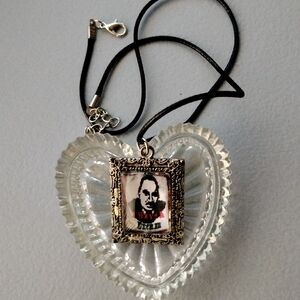 MLK Magnify Glass Pendant Necklace with Gothic Framed Design